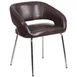 Flash Furniture CH-162731-BN-GG Fusion Series Brown LeatherSoft Upholstered Side Lounge Chair 1 image