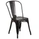 Flash Furniture CH-31230-BQ-GG Stacking Chair, 500 lbs, Black/Antique Gold, Steel, 8‑High, Indoor/Outdoor 1 image