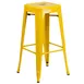 Flash Furniture CH-31320-30-YL-GG Backless Stacking Bar Stool, 500 lb. Weight Capacity, Yellow, Galvanized Steel, Powder Coat Finish 1 image