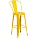 Flash Furniture CH-31320-30GB-YL-GG Commercial Outdoor Bar Stool, 500 lb, Yellow, Galvanized Steel, Powder Coat Finish 1 image