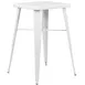 Flash Furniture CH-31330-WH-GG 23-3/4" Square Bar Height Table, White Powder Coat Finish, Galvanized Steel 1 image