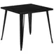 Flash Furniture CH-51040-29-BK-GG 31" Square Dining Height Table, Black, Powder Coat Finish, Metal 1 image