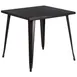 Flash Furniture CH-51040-29-BQ-GG 31x31 Square Dining Table, 29.5 Height, MDF Top, Metal Base, Black- Antique Gold 1 image