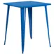 Flash Furniture CH-51040-40-BL-GG 33x33 Square Bar Height Table, Metal Top, Blue Powder Coat Finish 1 image