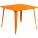 Flash Furniture CH-51050-29-OR-GG Square Metal Dining Table, 35.5Wx35.5D, Orange Powder Coat Finish 1 image