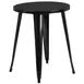 Flash Furniture CH-51080-29-BK-GG 24" Round Dining Height Metal Table, Black Powder Coat Finish, Indoor/Outdoor Use 1 image