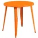 Flash Furniture CH-51090-29-OR-GG Round Metal Dining Table, 30" Dia, Orange, 29"H, Powder Coat Finish 1 image