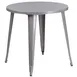Flash Furniture CH-51090-29-SIL-GG 30" Round Metal Dining Table, 29"H, Silver Powder Coat Finish 1 image