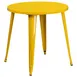 Flash Furniture CH-51090-29-YL-GG 30" Round Metal Dining Table, 29"H, Yellow Powder Coat Finish 1 image