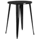 Flash Furniture CH-51090-40-BK-GG 30" Round Bar Height Table, Metal Top, Black Powder Coat Finish 1 image