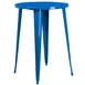 Flash Furniture CH-51090-40-BL-GG 30" Round Bar Height Table, Blue Powder Coat, Metal Legs, Indoor/Outdoor 1 image