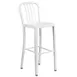 Flash Furniture CH-61200-30-WH-GG White Galvanized Steel Armless Bar Stool with Slat Back, 500 lb. Capacity 1 image
