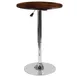Flash Furniture CH-9-GG Round Rustic Walnut Wood Dining Table, 23.5" Dia, 26-35.5" Adjustable Height 1 image