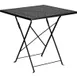 Flash Furniture CO-1-BK-GG 28" Square Folding Patio Table, Black Steel, Powder Coat Finish 1 image