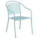 Flash Furniture CO-3-SKY-GG Patio Stacking Armchair, Curved Round Back, 1.2mm Steel Frame, Sky Blue 1 image