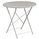 Flash Furniture CO-4-SIL-GG 30" Round Folding Patio Table, 28"H, Steel, Light Gray Powder Coat Finish 1 image