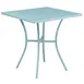 Flash Furniture CO-5-SKY-GG 28x28 Square Patio Table, Steel, Sky Blue Powder Coat Finish 1 image