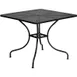 Flash Furniture CO-6-BK-GG 35.5x35.5 Square Patio Table, Steel, Black Powder Coat Finish 1 image