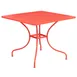 Flash Furniture CO-6-RED-GG 35.5 Square Patio Table, Steel, Coral, 1.75 Umbrella Hole 1 image