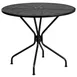 Flash Furniture CO-7-BK-GG Outdoor Round Patio Table, 35.25in dia, Steel Base, Black Powder Coat Finish 1 image