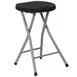 Flash Furniture DAD-YCD-30-GG Micah Folding Stool, Black Plastic Seat, Titanium Gray Frame, 2-Count Pack 1 image
