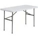 Flash Furniture DAD-YCZ-122-2-GG Folding Table, 48-1/4"W x 24"D x 29"H, Granite White Plastic Top, Gray Metal Legs, 330 lbs 1 image