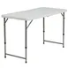 Flash Furniture DAD-YCZ-122Z-2-GG Folding Table, 47-3/4"W x 23-3/4"D, Adjustable Height 23"-29-1/4", Granite White Plastic, 330 lbs, Rectangular, Indoor/Outdoor 1 image