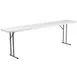 Flash Furniture DAD-YCZ-244-2-GW-GG Folding Table, 96"W x 18"D x 29"H, Granite White Plastic Top, Gray Metal Legs, 330 lbs 1 image