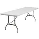 Flash Furniture DAD-YCZ-244-GW-GG Folding Table, 96"W x 30"D x 29"H, Granite White Plastic Top, Gray Metal Legs, 661 lbs, Rectangular, Indoor/Outdoor 1 image