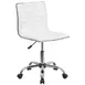 Flash Furniture DS-512B-WH-GG Swivel Task Chair, 31-1/4"-36" Height, 250 lb, White Vinyl, Chrome Base, Armless 1 image