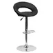 Flash Furniture DS-811-BK-GG Swivel Bar Stool, Upholstered Seat and Back, Black Vinyl, Adjustable Height 1 image