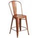 Flash Furniture ET-3534-24-POC-GG Copper Counter Height Bar Stool, 500 lb, Metal, Powder Coat 1 image