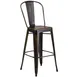 Flash Furniture ET-3534-30-COP-GG Copper Bar Stool, 500 lb. Capacity, Metal Seat & Back, Armless, Cut Out Back Style 1 image