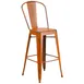 Flash Furniture ET-3534-30-OR-GG Commercial Outdoor Bar Stool, 500 lb, Orange, Galvanized Steel, Distressed Finish 1 image
