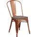 Flash Furniture ET-3534-POC-WD-GG Copper Stackable Chair, 500 lb, Metal Back, Wood Seat, Powder Coat 1 image