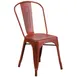 Flash Furniture ET-3534-RD-GG Stackable Chair, 500 lbs, Kelly Red, Slat Back, Powder Coat, 8‑High Stack 1 image