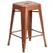 Flash Furniture ET-BT3503-24-POC-GG Copper Backless Bar Stool, 500 lb, Galvanized Steel, Powder Coat Finish 1 image