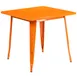 Flash Furniture ET-CT002-1-OR-GG Square Dining Table, 31x31, Orange, Galvanized Steel, Powder Coat Finish 1 image