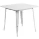 Flash Furniture ET-CT002-1-WH-GG Square Dining Table, 31x31, White Powder Coat Finish, Galvanized Steel 1 image