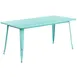 Flash Furniture ET-CT005-MINT-GG 63" Rectangular Dining Table, Mint, MDF Top, Galvanized Steel Base 1 image