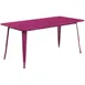Flash Furniture ET-CT005-PUR-GG 63" Rectangular Dining Height Purple Table, MDF Top, Galvanized Steel Base 1 image