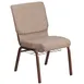 Flash Furniture FD-CH02185-CV-BGE1-BAS-GG Hercules Series Stacking Church Chair, 800 lb, Upholstered Back & Seat, Fabric, Copper Vein Finish, Book Pouch 1 image