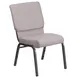 Flash Furniture FD-CH02185-SV-GYDOT-GG Hercules Series Stacking Church Chair, 800 lb. weight capacity, gray dot patterned cotton upholstery 1 image