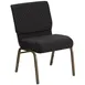 Flash Furniture FD-CH0221-4-GV-S0806-GG Hercules Series Extra Wide Stacking Church Chair, 800 lb, Dot Patterned Fabric, Gold Vein Finish, Book Pouch 1 image