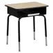 Flash Furniture FD-DESK-GG Student Desk with Open Front Metal Book Box, Natural Laminate Top 1 image