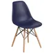 Flash Furniture FH-130-DPP-NY-GG Elon Series Navy Accent Side Chair Polypropylene Molded Back & Seat 1 image