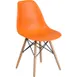 Flash Furniture FH-130-DPP-OR-GG Elon Series Orange Accent Side Chair with Polypropylene Molded Back & Seat 1 image