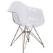 Flash Furniture FH-132-CPC1-GG Allure Series Arm Chair, Gold Frame, Polycarbonate, Contour Design, Waterfall Seat 1 image