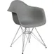 Flash Furniture FH-132-CPP1-GY-GG Alonza Series Gray Polypropylene Armchair with Chrome Base 1 image