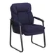 Flash Furniture GO-1156-NVY-GG Executive Side Chair, Navy Microfiber, 250 lb, Upholstered Back & Seat 1 image